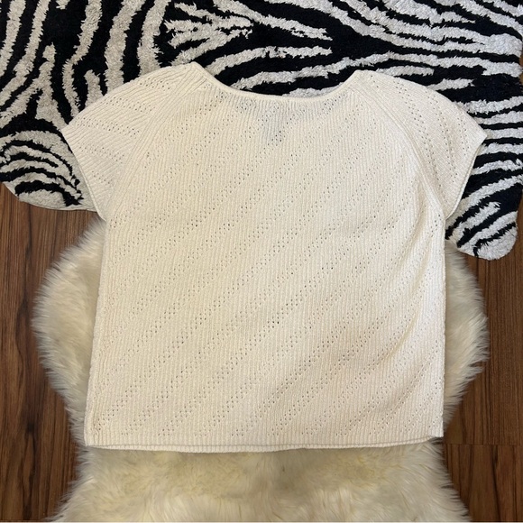 Izod Sweater Size Medium Cream - Picture 3 of 5